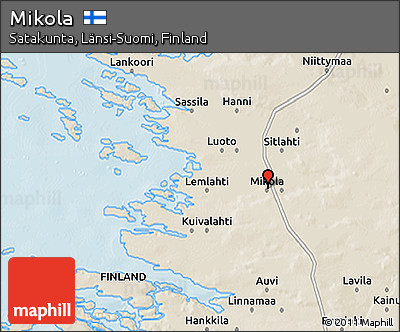 Shaded Relief 3D Map of Mikola