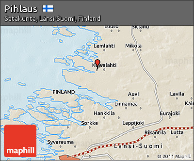 Shaded Relief 3D Map of Pihlaus