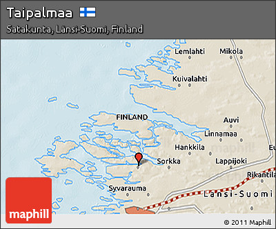 Shaded Relief 3D Map of Taipalmaa
