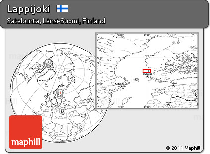 Blank Location Map of Lappijoki