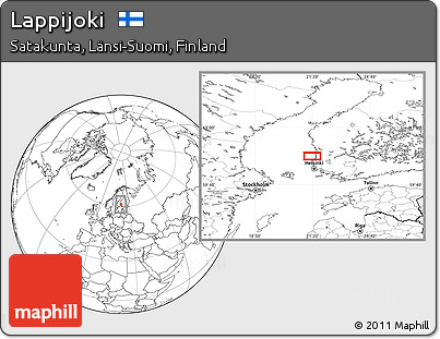 Blank Location Map of Lappijoki