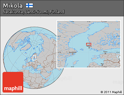 Gray Location Map of Mikola