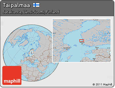 Gray Location Map of Taipalmaa