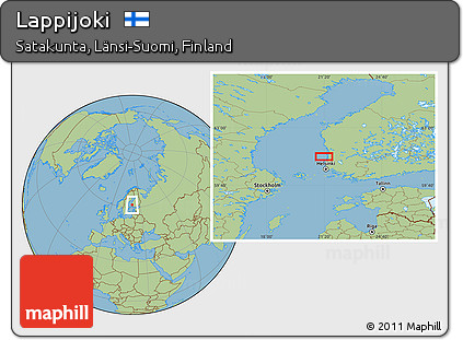 Savanna Style Location Map of Lappijoki