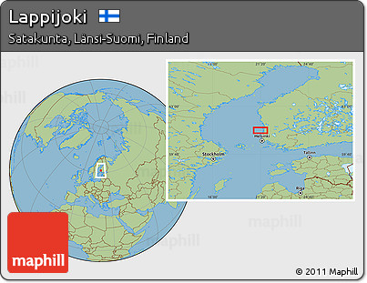 Savanna Style Location Map of Lappijoki
