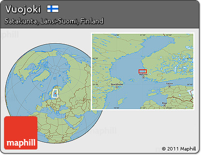 Savanna Style Location Map of Vuojoki