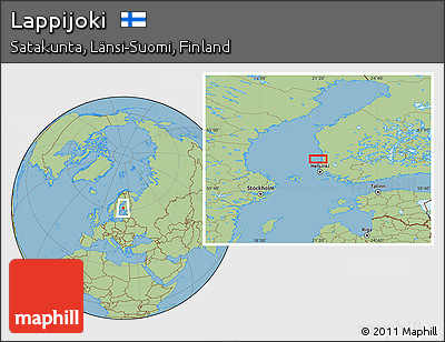 Savanna Style Location Map of Lappijoki