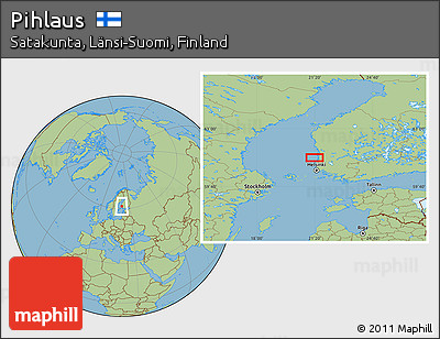 Savanna Style Location Map of Pihlaus