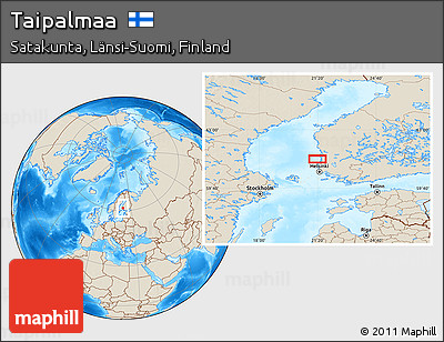 Shaded Relief Location Map of Taipalmaa