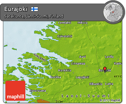 Physical Map of Eurajoki