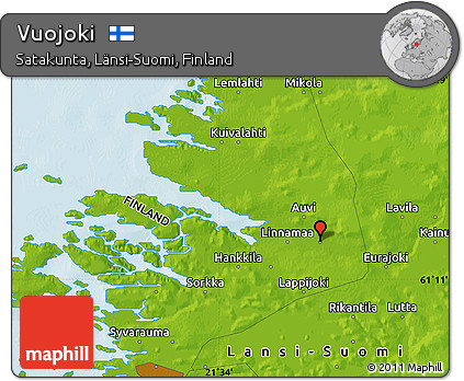 Physical Map of Vuojoki
