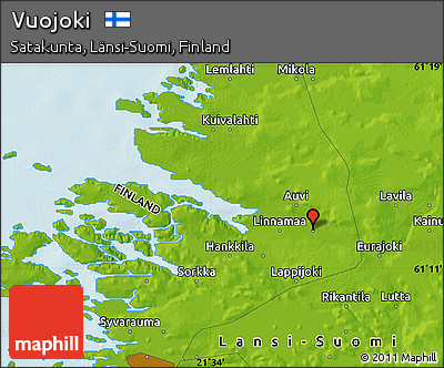 Physical Map of Vuojoki