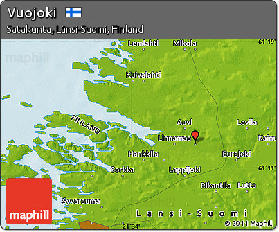 Physical Map of Vuojoki