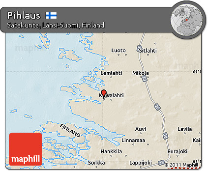 Shaded Relief Map of Pihlaus