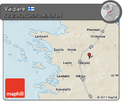 Shaded Relief Map of Väipäre