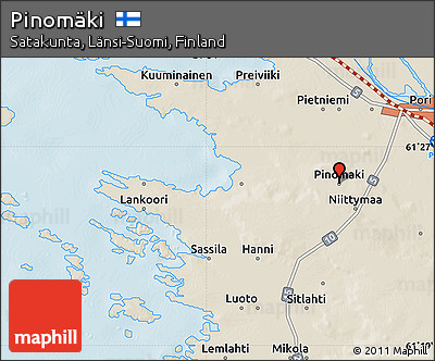 Shaded Relief Map of Pinomäki