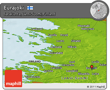 Physical Panoramic Map of Eurajoki