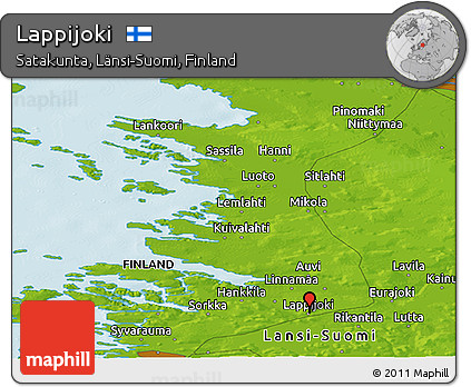 Physical Panoramic Map of Lappijoki