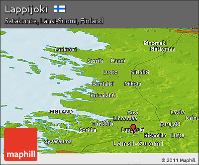 Physical Panoramic Map of Lappijoki