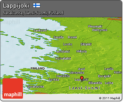 Physical Panoramic Map of Lappijoki