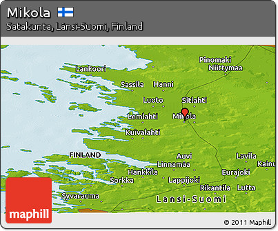 Physical Panoramic Map of Mikola
