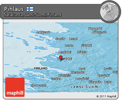 Political Panoramic Map of Pihlaus