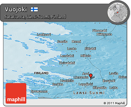 Political Panoramic Map of Vuojoki