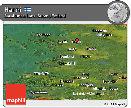 Satellite Panoramic Map of Hanni