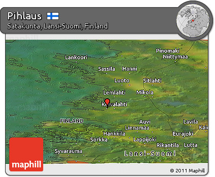 Satellite Panoramic Map of Pihlaus