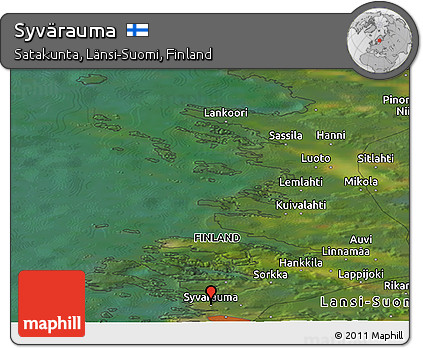 Satellite Panoramic Map of Syvärauma