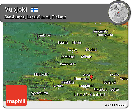 Satellite Panoramic Map of Vuojoki
