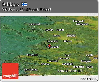 Satellite Panoramic Map of Pihlaus
