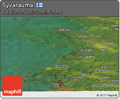 Satellite Panoramic Map of Syvärauma
