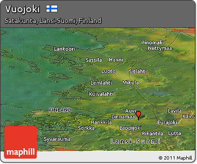 Satellite Panoramic Map of Vuojoki