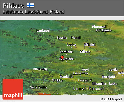 Satellite Panoramic Map of Pihlaus