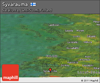 Satellite Panoramic Map of Syvärauma