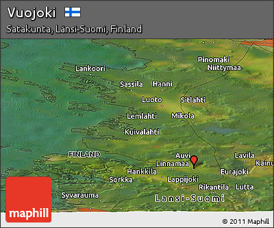 Satellite Panoramic Map of Vuojoki