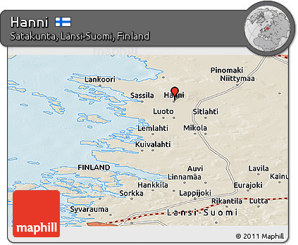 Shaded Relief Panoramic Map of Hanni