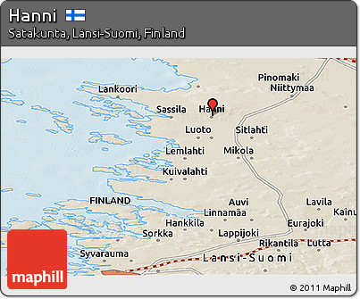 Shaded Relief Panoramic Map of Hanni