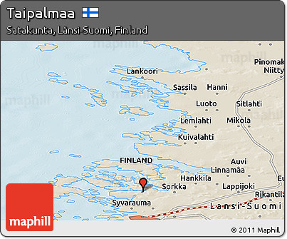Shaded Relief Panoramic Map of Taipalmaa