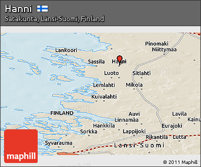 Shaded Relief Panoramic Map of Hanni