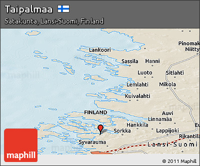 Shaded Relief Panoramic Map of Taipalmaa