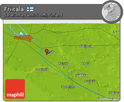 Physical 3D Map of Friitala
