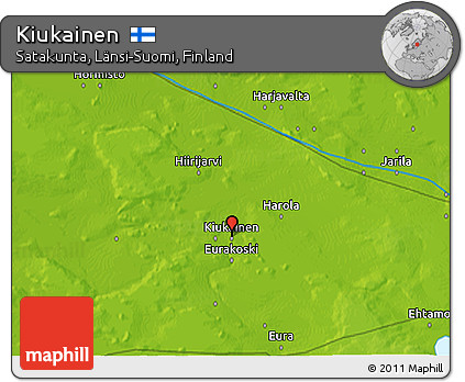 Physical 3D Map of Kiukainen