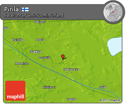 Physical 3D Map of Pirilä