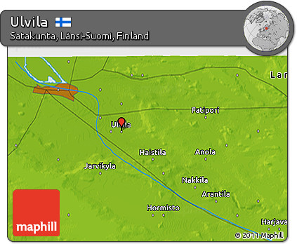 Physical 3D Map of Ulvila