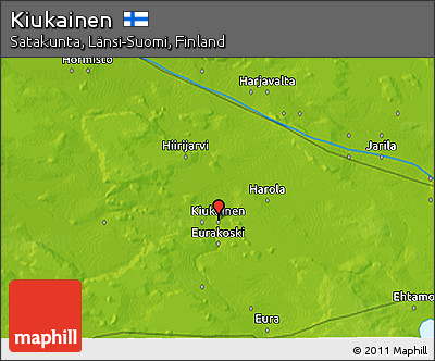 Physical 3D Map of Kiukainen
