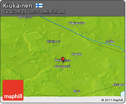 Physical 3D Map of Kiukainen