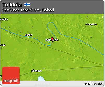 Physical 3D Map of Tulkkila