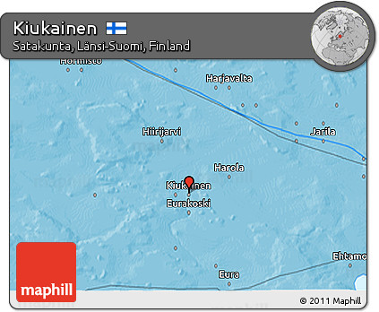 Political 3D Map of Kiukainen